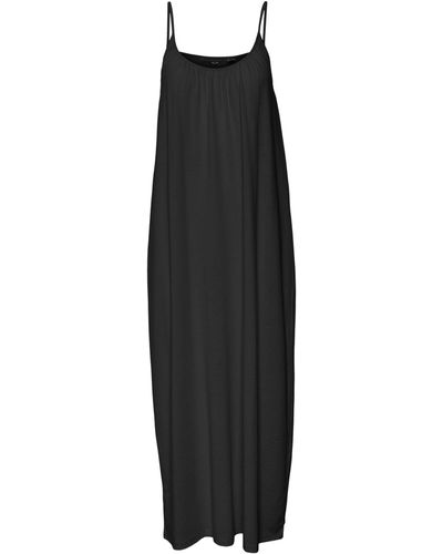 Vero Moda Vmluna Singlet Ankle Dress Noos Kleid - Schwarz