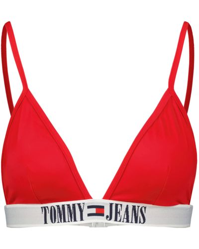 Tommy Hilfiger Triangel Bikini met Brazilian Slip - Rood - Rouge