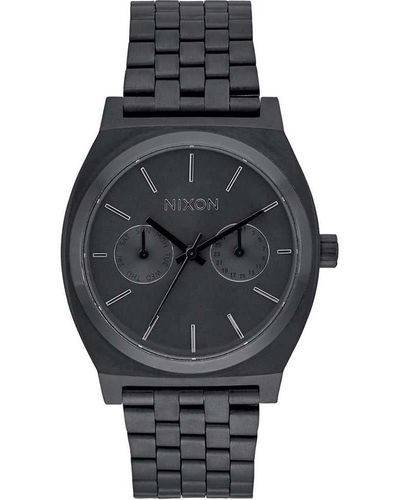 Nixon Quartz Watch Time Teller Deluxe A922001-00 With Metal Strap - Black