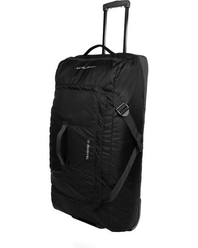 Eddie Bauer Traverse 32 Rolling Duffel Bag-made From Ripstop Polyester With Telescoping Handle - Black