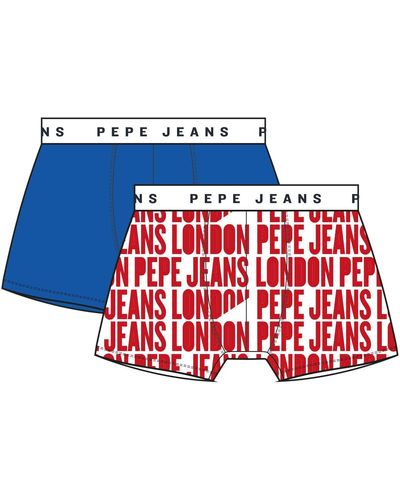 Pepe Jeans Allover Logo Tk 2P Trunks - Rojo