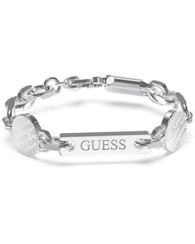 Guess King's Road Collection Bracelet Made Of 100% Stainless Steel With Steel Finish. Reference Is: Juxb03_228jw_st_l. - Metallic