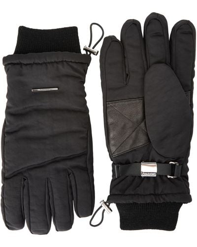 Calvin Klein Tech Nylon Gloves - Black
