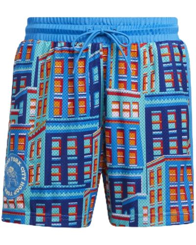 adidas Hoop York City Mesh Shorts - Blue