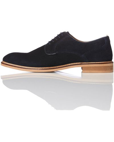 FIND Zapatos de Cordones Derby Hombre - Azul