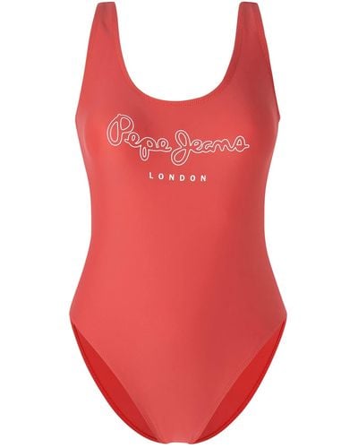 Pepe Jeans Olena One Piece Swimsuit - Red