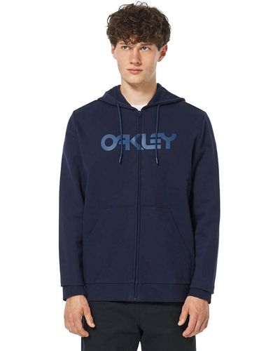 Oakley Mens Teddy Full Zip Hoodie Sweatshirt - Blue