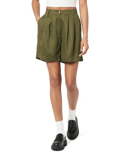 The Drop Rios Relaxed Pleated Shorts - Green