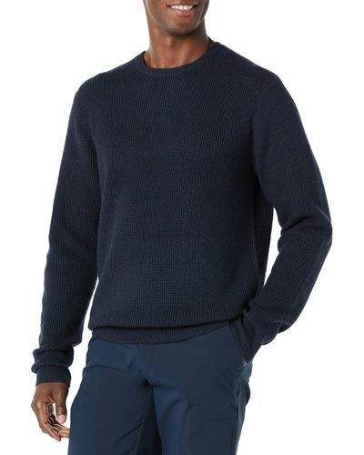 Amazon Essentials Long-sleeve Waffle Stitch Crewneck Sweater - Blue