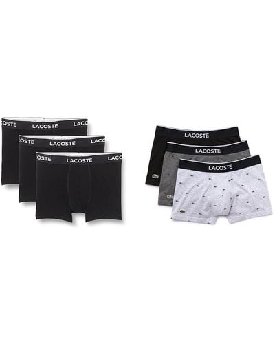 Lacoste Boxer Shorts Noir S Boxershorts Noir/Bitume Chine-Argent S - Negro