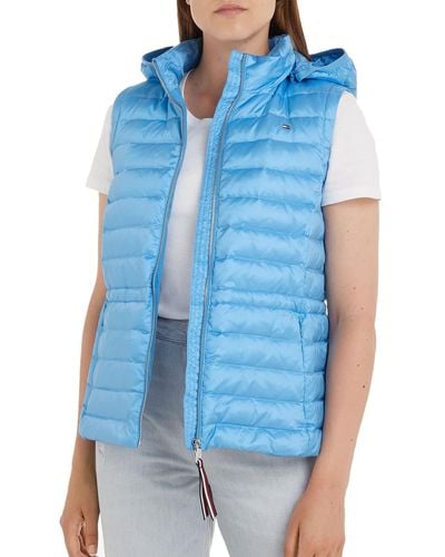 Tommy Hilfiger Mujer Chaleco Feminine LW Down Vest Chaleco Acolchado - Azul