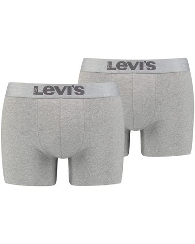 Levi's Melange Wasitband Organic Cotton Boxer Brief - Grey