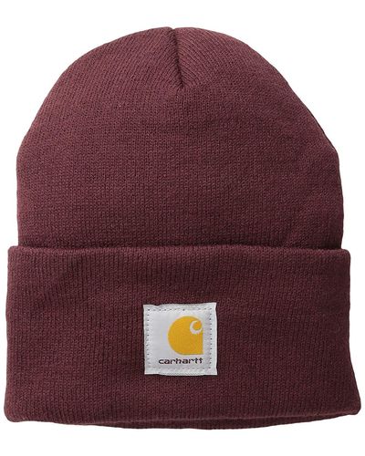 Carhartt A18 Acrylic Watch HAT One Size Port - Rot