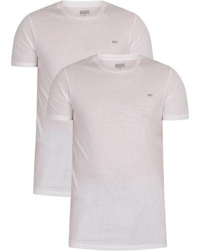 DIESEL UMTEE-Michael-Tube-TWOPACK T-Shirt - Blanc
