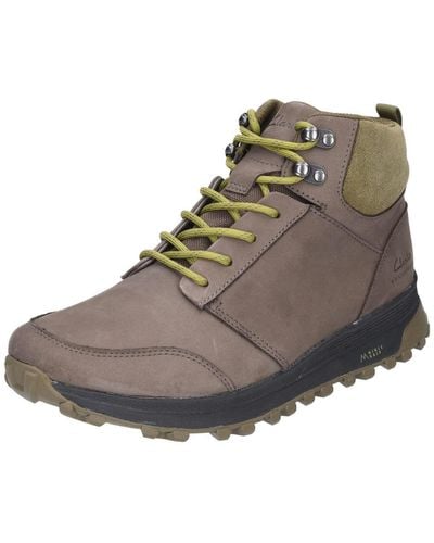 Clarks Atl Trek Up Waterproof Nubuck Boots In Stone Standard Fit Size 12 Beige - Brown