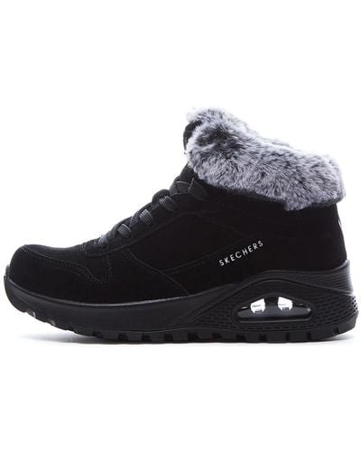 Skechers Uno Rugged-WINTRINESS Ankle Boot - Black