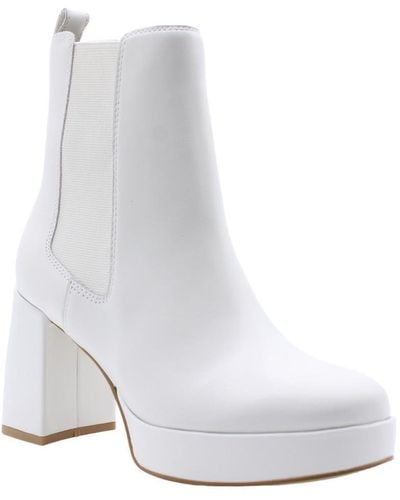 Guess Wiley Jeans Platform Ankle Boots - Women, The Whites, 5 Uk - Black