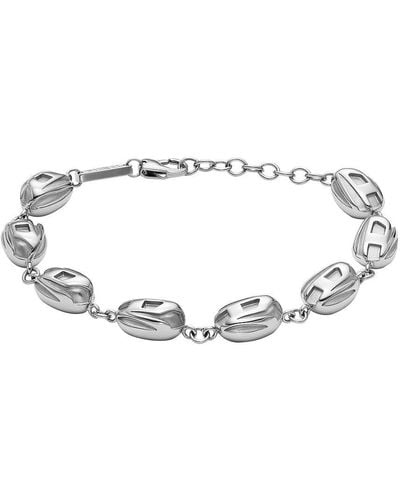DIESEL Armband Beads Edelstahl - Mettallic