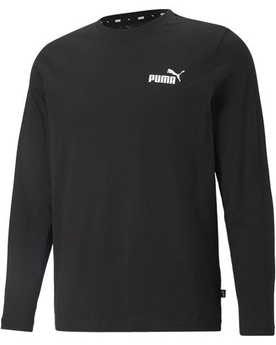 PUMA Ess Small Logo T-shirt Met Lange Mouwen - Blauw