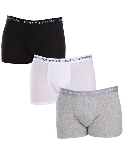 Tommy Hilfiger Pack de 3 Bóxers para Hombre 3 Pk Trunk con Stretch - Blanco