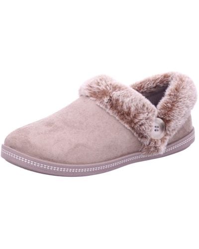 Skechers Cosy Campfire Fresh Toast S Slippers 3 Uk Dark Taupe - Pink