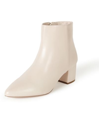 The Drop Jessi Side-zip Block-heel Ankle Boot - Natural