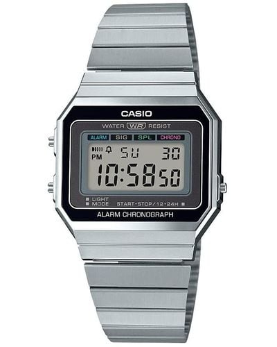 G-Shock A700w-1acf Classic Digital Display Quartz Silver Watch - Gray