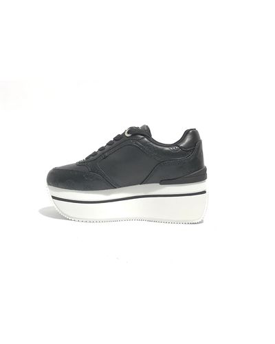 Guess Scarpe Donna Sneaker Camrio Platform Black Multilogo Ds24gu08 Flpcamfal12 41 - Zwart