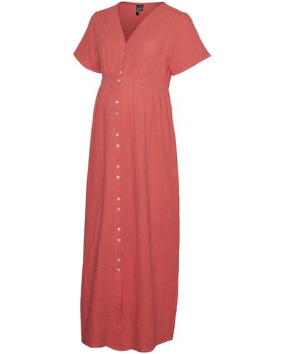 Vero Moda Female Kleid Umstands-Kleid - Rot