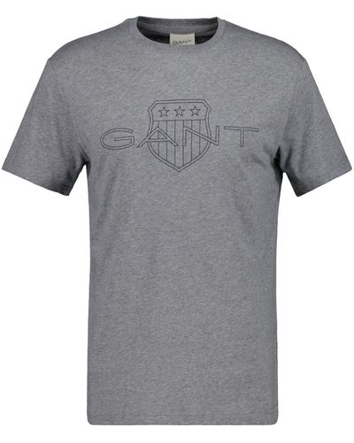 GANT Logo Ss T-shirt - Grey