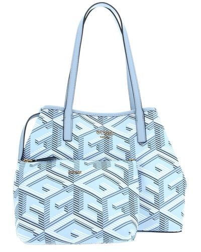 Guess Vikky Tote Bag Voor - Blauw