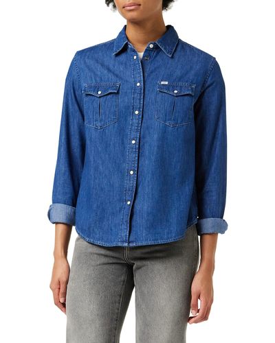 Lee Jeans Regular Western Shirt - Blau