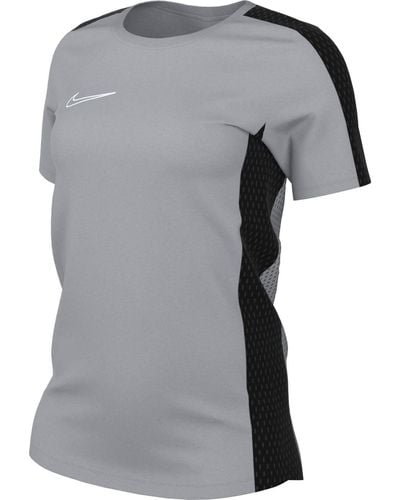 Nike DR1338-012 W NK DF ACD23 TOP SS T-Shirt Wolf Grey/Black/White Größe M - Grau