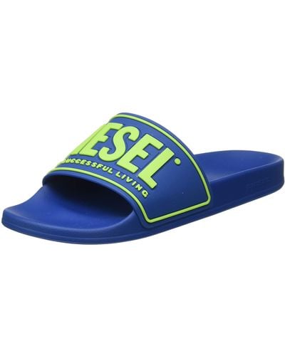DIESEL Sa-mayemi Cc Slide Sandal - Blue
