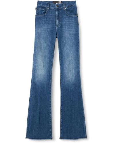 Love Moschino Flare Fit 5-Pocket Trousers Pantaloni Casual - Blu