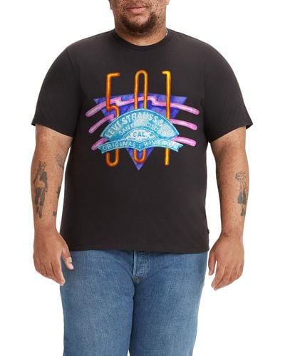 Levi's Big & Tall Graphic Tee Camiseta Hombre - Negro