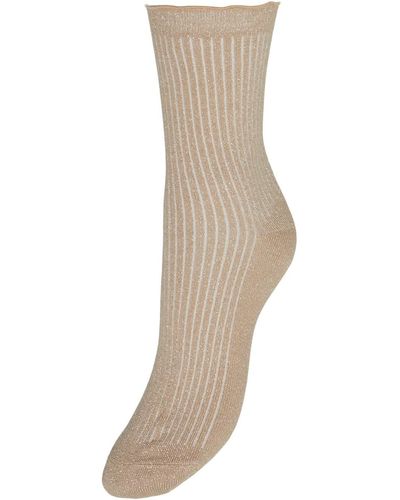Vero Moda Vmmagic Glitter Socks Noos - Natural