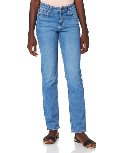 Lee Jeans Marion Straight Jeans Donna - Blu