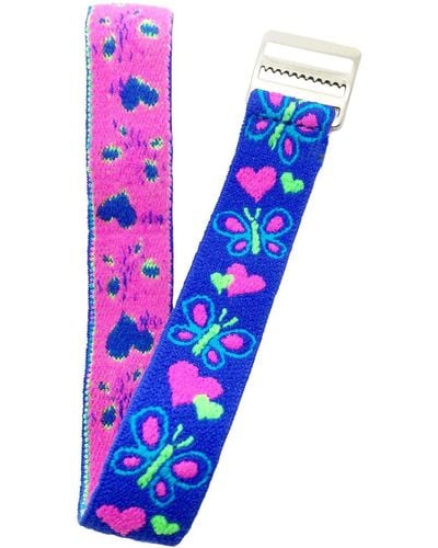 Timex Youth T89001 Hearts & Butterflies Replacement Elastc-Fabric Watch Band - Blau