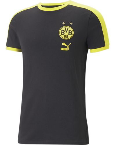 PUMA Borussia Dortmund ftblHeritage T7 T-Shirt SBlack - Schwarz