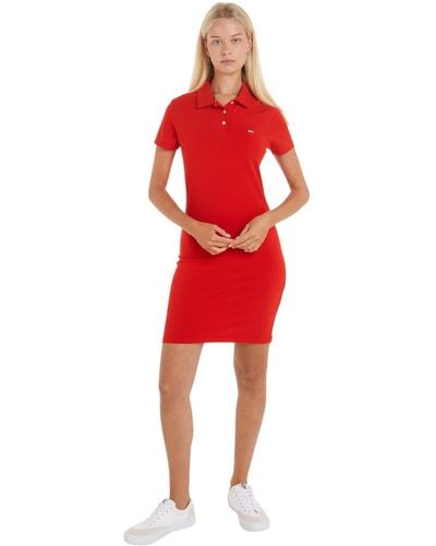 Tommy Hilfiger Tjw Essential Polo Dress - Red