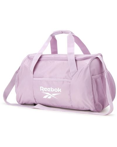 Reebok Aleph Sports Gym Bag - Lightweight Carry On Weekend Overnight Luggage For - Purple