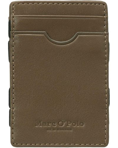 Marc O' Polo Morris Card Holder Dark Brown - Grün
