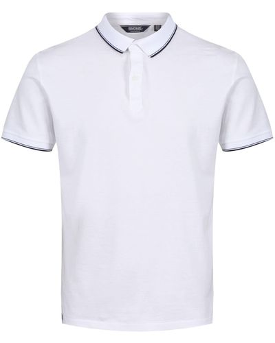 Regatta S Tadeo Coolweave Cotton Short Sleeve Polo Shirt - White
