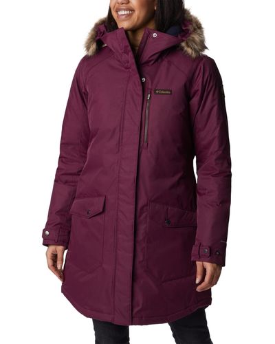 Columbia Suttle Mountain Long Insulated Jacket - Purple