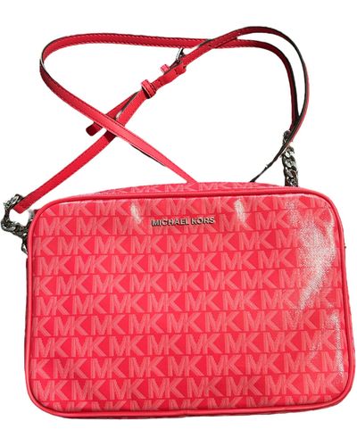 Michael Kors Borsa a tracolla con logo Jet Set Large East West - Rosso