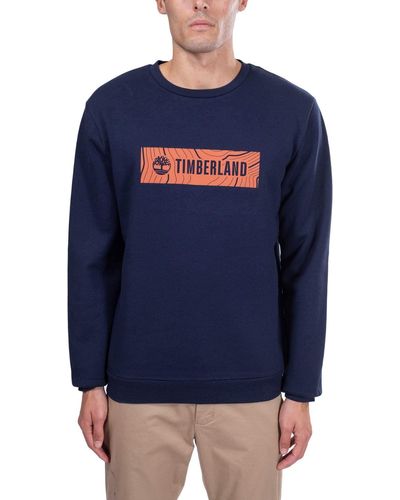 Timberland Essential Sweatshirt With Animalier Logo - Blue