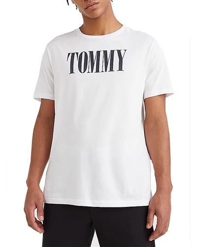 Tommy Hilfiger T-Shirt Crew Neck Tee UM0UM02534YBR in weiß Grösse L