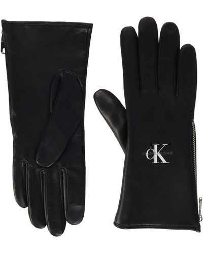 Calvin Klein Gloves LTH Juego de Accesorios de Invierno - Negro