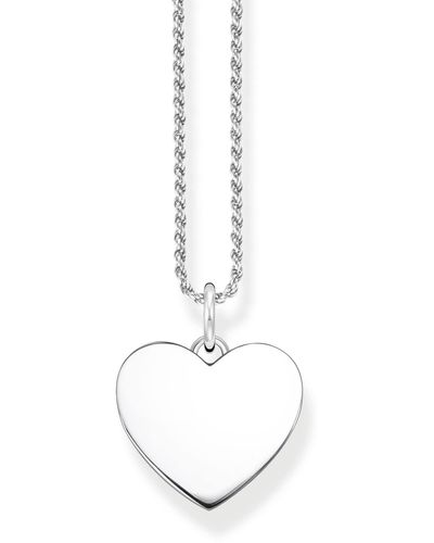 Thomas Sabo Ke2132-001-21-l50 925 Sterling Silver Heart Chain Length 50 Cm - Metallic